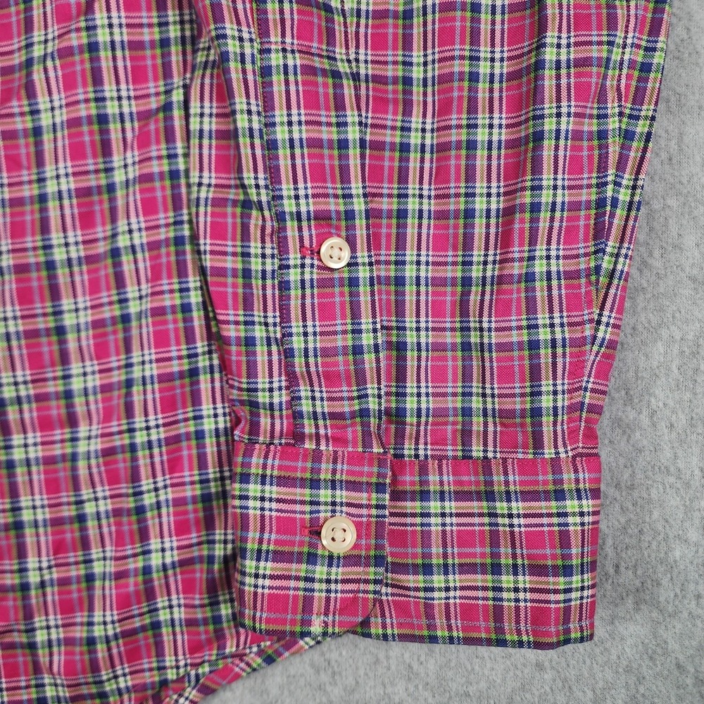 Ralph Lauren Plaid Shirt Men L Pink Multicolor Blue Pony Button Down Long-Sleeve - Picture 4 of 12